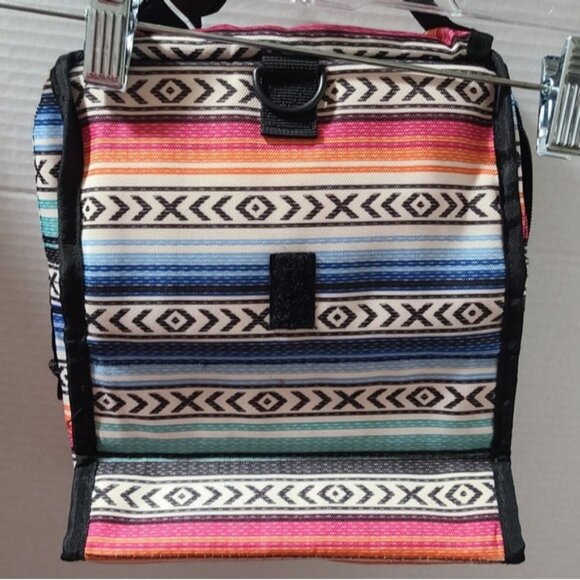 PackIt Freezable Lunch Bag With Southwest Stripe Pattern For Travel Or Work - Picture 4 of 6